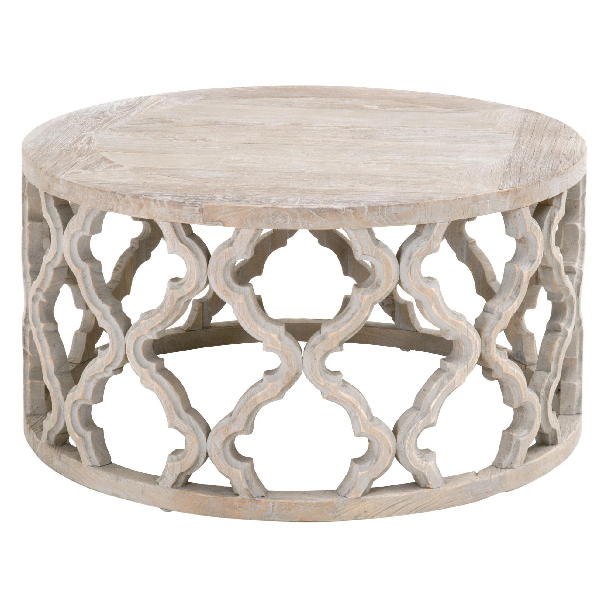 Trellis round coffee table deals